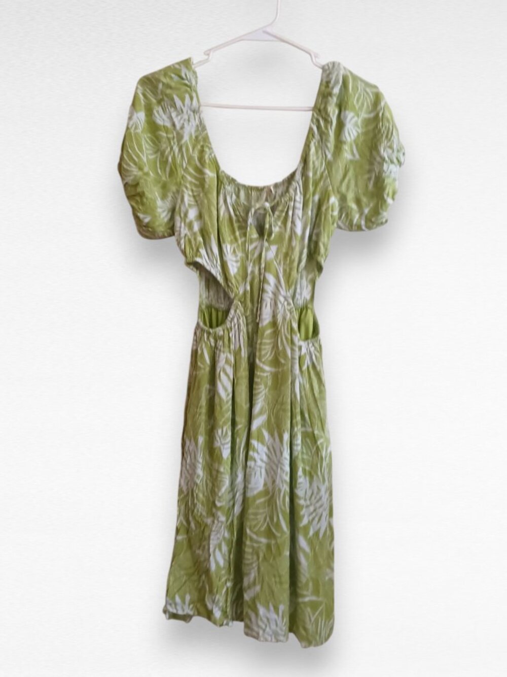Tropical Green Cut Out Dress